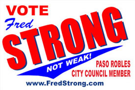 Fred Strong yard sign